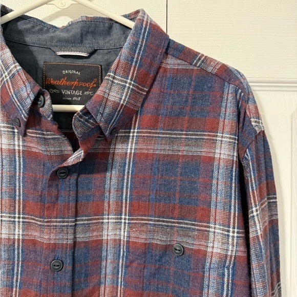 Weatherproof Vintage Men's Cotton blend Long Sleeve Flannel Plaid Shirt Size XXL - Picture 7 of 10